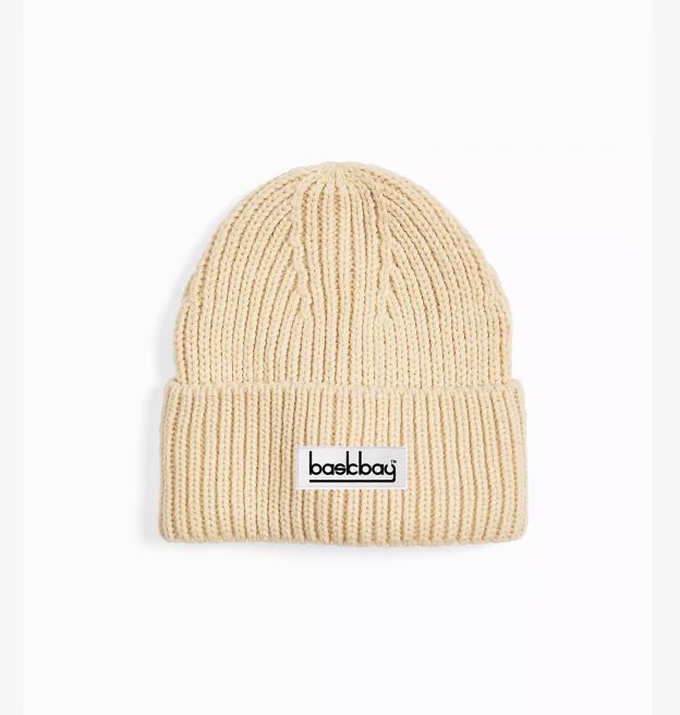 RIB KNIT CUFFED BEANIE